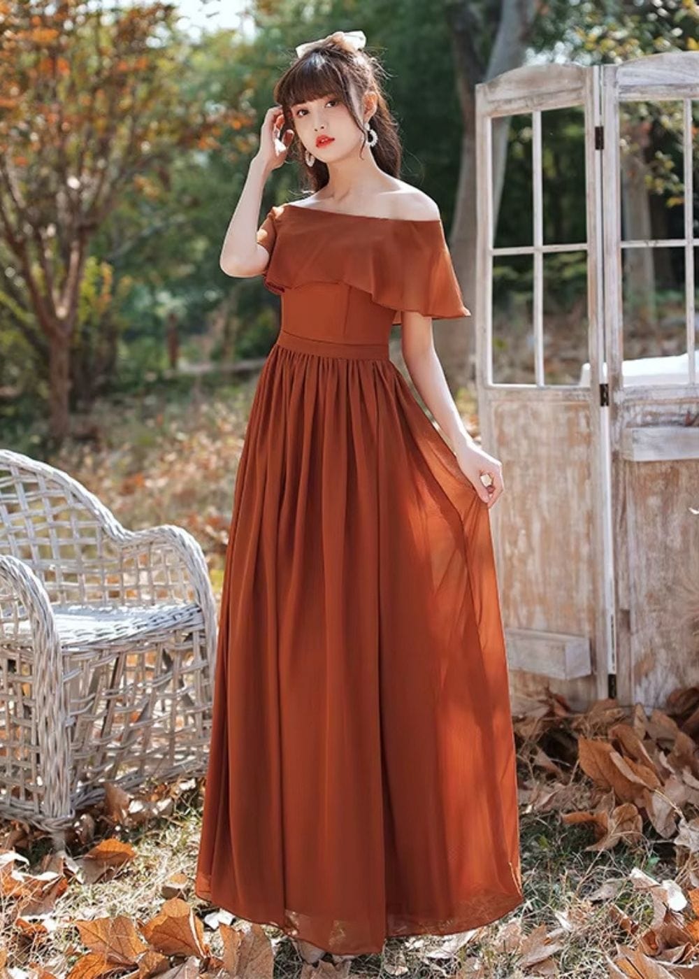 Tenue terracotta femme